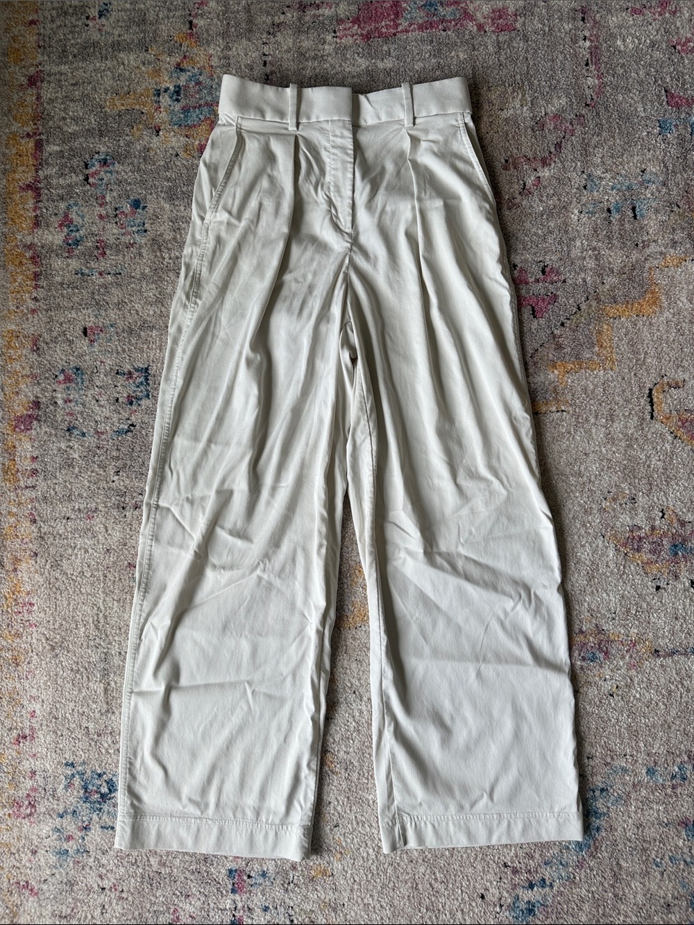 Lululemon Straight-Leg Cream Trouser Pants